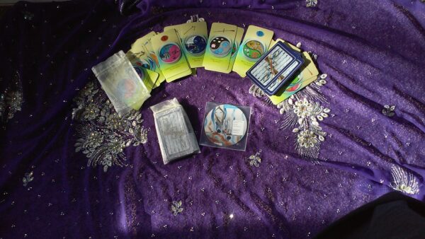 Microbe Whisperer Divination card deck and eBook on CD pictured